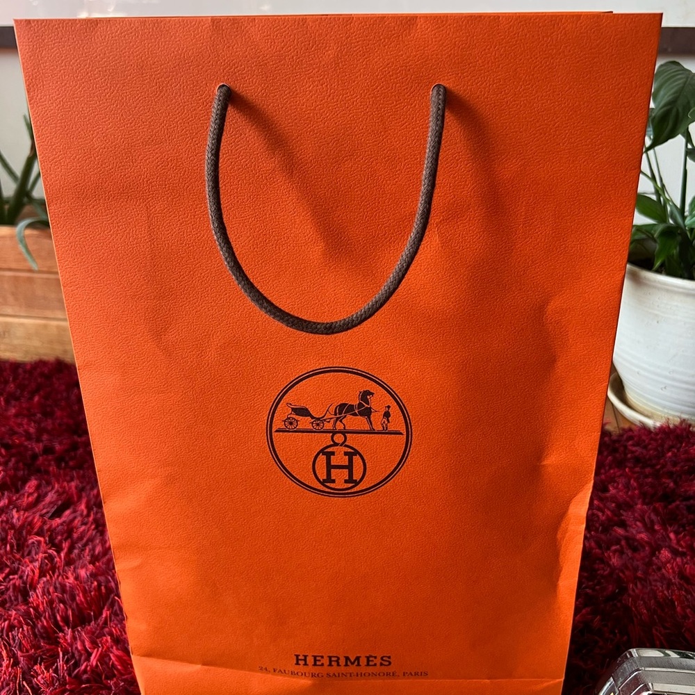 Hermes Orange Shopping Bag‎